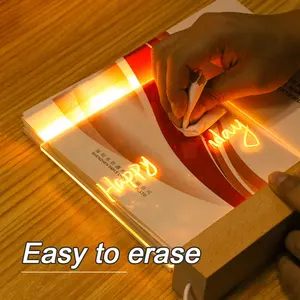 3 रंग रचनात्मक चमकदार लकड़ी 3D दीपक आधार, DIY भित्तिचित्र ज्ञापन एक्रिलिक संदेश बोर्ड प्रकाश लकड़ी के नेतृत्व में रात को प्रकाश आधार