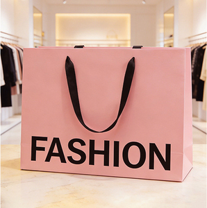 Bolsa de Papel de Lujo con Logotipo Impreso, Bolsa de Compras Personalizada con Marca, Bolsa de Regalo para Ropa, Bolsas de Compras con Cinta para Mujer, Boutique - Product Image 3