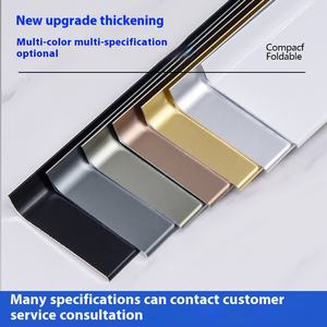 Autocollant mural d'angle de plinthe en alliage d'aluminium design moderne 4Cm6Cm8Cm ligne de pied de carreaux de métal accessoires de revêtement de sol - Product Image 5