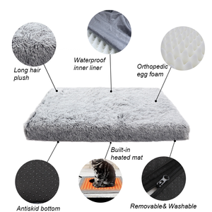 DADACAT Orthopädisches Eierschalen-Schaumstoffbeheiztes Hundebett Einfarbiges Muster Abnehmbarer Waschbarer Bezug Wasserdichtes Futter Baumwollgefüllt - Product Image 2