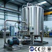 Tanque de Almacenamiento de Agua Mineral de Acero Inoxidable 316L de Grado Alimenticio Sanitario con CIP para Plantas de Embotellado de Agua y Producción de Bebidas