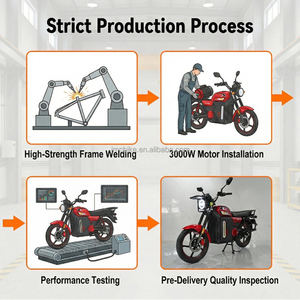 <span class=keywords><strong>Moto</strong></span> électrique commerciale, moteur 3000W, autonomie 80 km, cyclomoteur électrique robuste pour le transport de marchandises en Afrique - Product Image 5