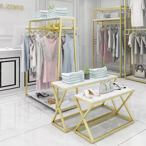 Espositore per abbigliamento Boutique commerciale-robusto negozio di abbigliamento da <span class=keywords><strong>donna</strong></span> in metallo facile da montare appendiabiti verticali - Product Image 3