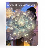 Fleur d'hortensia géante artificielle en soie réaliste électrique avec fonction d'ouverture/fermeture automatique pour la décoration de la maison, des mariages et des centres commerciaux