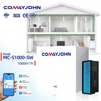 Système de ventilation de pièce à récupération de chaleur HRV à flux bidirectionnel extérieur, monté au mur, MC-S1000-SW