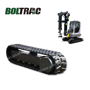 Gruppo Sottocarro con Cingoli in Acciaio e Gomma per Mini Dumper e Frantumatore Mobile da 3/5/6/8/10/12 Tonnellate con Motore Idraulico - Product Image 1