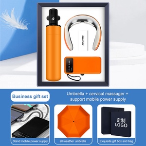 Juego de Regalo Empresarial 3 en 1: Paraguas + Dispositivo de Masaje Cervical + Banco de Energía y Soporte para Teléfono Móvil - Product Image 2
