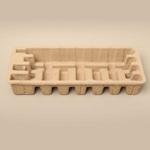 Emballage en pulpe moulée biodégradable recyclée pour la protection des produits électroniques de précision, antichoc, avec logo personnalisé en papier - Product Image 3