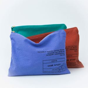 Custom Logo Foldable Zippered Cotton Makeup Bag Eco Cotton Canvas Cosmetic Bag Handmade Cotton Makeup <b>Toiletry</b> Bag - Product Image 6