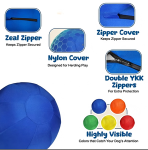 Pelota de Pastoreo Leadershow de 25 Pulgadas, Súper Duradera, Perfectamente Redonda, para Perros, Ganado, <span class=keywords><strong>Border</strong></span> Collies y Más - Azul - Product Image 2