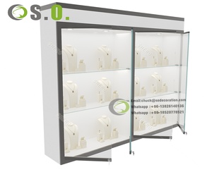 Mostrador de joyería con iluminación LED personalizado, tienda de joyería fina, muebles, escaparate de joyería de cristal de lujo - Product Image 3