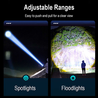 Lampe torche LED en alliage d'aluminium rechargeable, super lumineuse, étanche, pour le camping en extérieur, stock local US