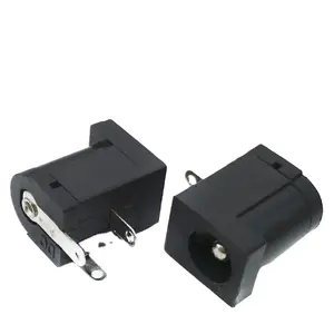 JINBEILI-conector de alimentación de DC, conector de ángulo recto de DC-005-2, diámetro de Pin interno de 2,0mm, 0,08 ", 3 contactos