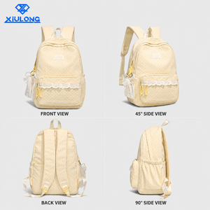 <span class=keywords><strong>Sac</strong></span> <span class=keywords><strong>à</strong></span> <span class=keywords><strong>dos</strong></span> en polyester <span class=keywords><strong>30L</strong></span> pour filles, style cottagecore français, esthétique vintage florale <span class=keywords><strong>à</strong></span> pois, OEM ODM - Product Image 5