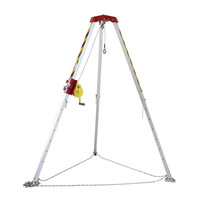 Trépied de sauvetage incendie extensible en alliage d'aluminium robuste avec treuil, capacité 1200 lb, tout-terrain, vente en gros pour usage industriel