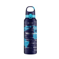 Gourde isotherme à double paroi sous vide 600 ml pour sports de plein air, en acier inoxydable 18/8, avec logo personnalisé