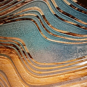 Cornice temperata sfondo di lusso paesaggio marino romantico cristallo di arte della pittura di <span class=keywords><strong>vetro</strong></span> per il soggiorno - Product Image 2