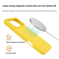 Coque de téléphone Premium en paille de blé biodégradable, protection intégrale, aimant puissant, anti-chute et antichoc pour iPhone 17 Pro Max Air