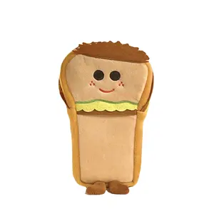 Vui vẻ emo Burger Bun bút chì túi bánh mì nướng quirky trường cung cấp văn phòng phẩm túi