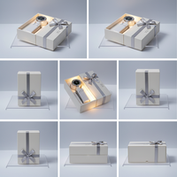 Boîte carrée artisanale haut de gamme, boîte rigide pour appareils électroniques, estampage à chaud personnalisé, gaufrage UV, logo, décoration avec ruban pour ventilateur mobile