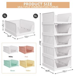 Organizadores de Armario Plegables de Plástico de Alta Calidad al por Mayor, Cestas de Almacenamiento de Ropa Fáciles de Instalar y Almacenamiento Tipo Cajón - Product Image 4