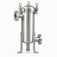 Filter Kantong Tunggal Kelas Atas Bahan Stainless Steel 316, Filter Kantong Industri untuk Air Limbah, Lateks, Pengolahan Cairan Minyak Goreng