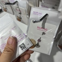 XUPING Cincin Pusar Trendy dari Baja Tahan Karat Desain Bintang/Stroberi/Hati/Kupu-kupu/Bunga/Buah Warna Putih untuk Wanita Pria