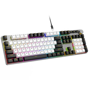 107 Keys Aluminum Gaming Keyboard RGB Backlit Anti-Ghosting <b>PC</b> Computer Wired Red Switch Panel Mechanical Keyboard with Knob - Product Image 2