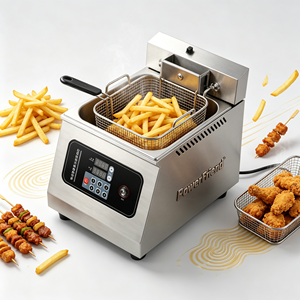 <span class=keywords><strong>Friteuse</strong></span> à <span class=keywords><strong>gaz</strong></span> de comptoir PF Factory Supply pour frites, en acier inoxydable 304, garantie 1 an, facile à utiliser, économique - Product Image 6