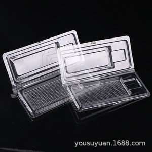 ถาดใส่อาหารแบบพลาสติกใส PVC บุ PP เกรดอาหาร ขอบสามพับ พร้อมการ์ดเสริม บรรจุภัณฑ์แบบพลาสติกขึ้นรูปสุญญากาศ สำหรับการขนส่ง - Product Image 3