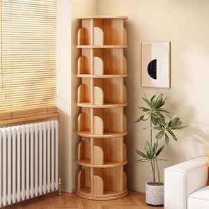 Étagère de rangement multifonctionnelle en bois massif moderne, rotative à 360 degrés, à 8 niveaux, pour livres et photos, idéale pour la maison, le bureau et la <span class=keywords><strong>chambre</strong></span> à coucher (vente en gros) - Product Image 2