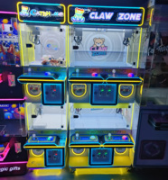 Machine à griffes LED multi-stations à monnayeur, jeu de pêche de poupées pour arcade commerciale, idéal pour les centres commerciaux et le divertissement familial