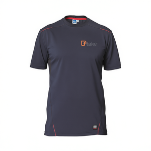 Ttake T-shirt à manches courtes bleu, grande taille, coupe performance, vêtements de travail - Product Image 2