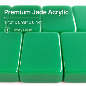 Juego de Mahjong Americano Estético en Verde Azulado Profundo, Personalizado con Grabado Retro Muse Joker Plume Winds, Fichas Acrílicas, Juego de Mesa Profesional, Regalo - Product Image 2