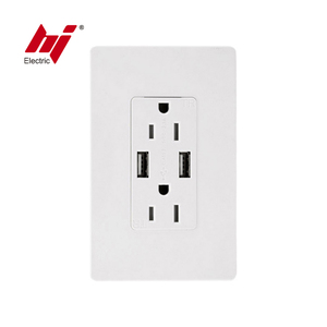 Ul liệt kê chúng tôi tiêu chuẩn 125V 15A trong tường 5V <span class=keywords><strong>2</strong></span>.<span class=keywords><strong>1A</strong></span> nhanh chóng sạc <span class=keywords><strong>USB</strong></span> ổ cắm điện - Product Image 4