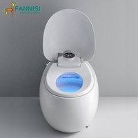 WC intelligent électrique automatique avec fonction de nettoyage par jet d'eau, cuvette ronde, pour salle de bain