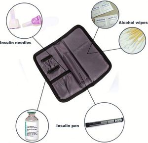 SANJIN Custom Quality Polyester Cooler Bag 2 Ice Pack Diabetes Thermal Insulated Waterproof Eco-Friendly Insulin Pen Storage - Product Image 3