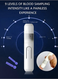 Medidor de Glucosa en Sangre Inteligente y Conveniente para el Hogar, Alimentado por Batería de Botón, Microextracción de Sangre, Extracción de Tiras con un Solo Toque - Product Image 2