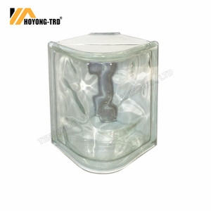 Bloques <span class=keywords><strong>de</strong></span> <span class=keywords><strong>Vidrio</strong></span> Esquineros 190x190x80mm, Azulejos para Paredes <span class=keywords><strong>de</strong></span> Baño, Bloques <span class=keywords><strong>de</strong></span> <span class=keywords><strong>Vidrio</strong></span> Huecos Transparentes - Product Image 1