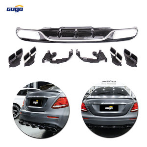 GUGO Heckdiffusor und Auspuffblenden im AMG-Stil für Mercedes-Benz W213 E-Klasse Viertürer ab 2017, Upgrade für E63 Modell 2019, Neue Stoßstangen - Product Image 4