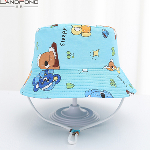 Chapeau Bob <span class=keywords><strong>Enfant</strong></span> Landfond pour l'été, motif dessin animé, style pêcheur, pour bébés filles et garçons, idéal plage et plein air - Product Image 5