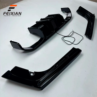 Diffuseur arrière en ABS de style M3 en forme de V FeiXian pour Série 3 F30 2013-2018 avec/sans éclairage, kit carrosserie universel