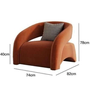 Sofá Individual de Diseño Nórdico, Moderno, Minimalista, Ecológico, Reclinable, de Lujo Ligero, para Sala de Estar, Balcón, Hotel - Product Image 6