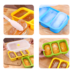 Nhà bếp đa màu súp Jelly Maker Tủ đông lưu trữ container thực phẩm lớp Silicone khuôn Ice Cube khay súp Cube khuôn - Product Image 6