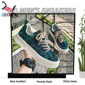 Venta al por Mayor de Zapatos Deportivos de Lona con Suela Gruesa para Hombre, Estilo 2025, Nuevos, Estampados, Transpirables, para Caminar de Forma Casual en Primavera, Verano y Otoño - Product Image 2