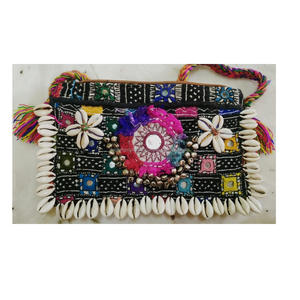 Sac de messager en toile durable pour femme bohème brodé perlé pour soirée shopping pochette de mariage indien sac à bandoulière afghan - Product Image 2