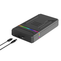 Boîtiers de disques durs mobiles haute vitesse OEM 6 Gbit/s 3,5 pouces Type-C avec lumière LED pour SSD et HDD – Vente en gros