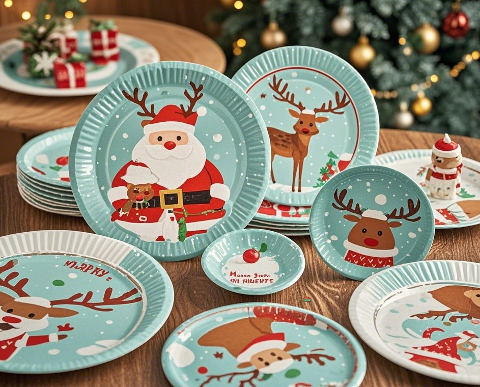 Happy Birthday Disposable Raw Material Party Bowls and Paper Plates for Celebrations