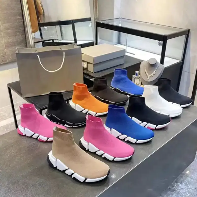 2023 scarpe firmate di alta qualità di lusso nuove 2.0 di velocità nere BB scarpe da donna in maglia di cotone Logo non perde mai le parole Sneaker