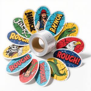 Étiquettes d'emballage imperméables à usage multiple avec adhésif permanent, logo personnalisé, autocollants en vinyle à transfert UV - Product Image 5